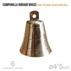 CAMPANILLA DORADO BRASS 6 unidades - Talla: 4'5cm