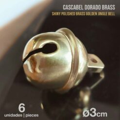 CASCABEL DORADO BRASS 6 unidades - Talla: 3cm