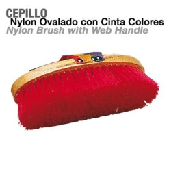 CEPILLO NYLON OVALADO CON CINTA COLORES -