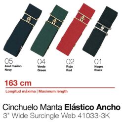 CINCHUELO MANTA ELÁSTICO 41033-3 ANCHO - Color: Negro