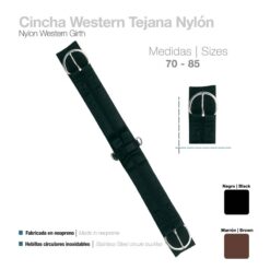 CINCHA WESTERN TEJANA NYLON 41093 - Color: Negro