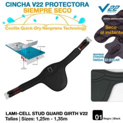 CINCHA V22 SIEMPRE SECO PROTECTORA NEGRO - Talla: 1