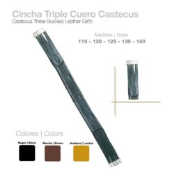 CINCHA TRIPLE CUERO CASTECUS - Color: Marrón