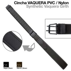 CINCHA VAQUERA PVC/NYLON - Color: Negro
