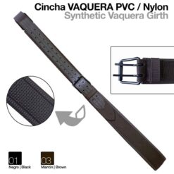 CINCHA VAQUERA PVC/NYLON - Color: Marrón