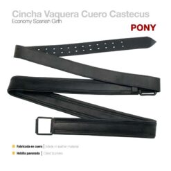 CINCHA VAQUERA CUERO CASTECUS PONY 12050 NEGRO -