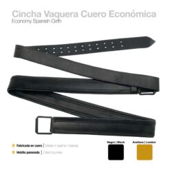 CINCHA VAQUERA CUERO ECONÓMICA - Color: Tostado