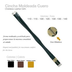 CINCHA MOLDEADA CUERO ELÁSTICO - Color: Tostado