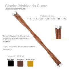 CINCHA MOLDEADA CUERO - Color: Negro