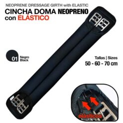 CINCHA DOMA NEOPRENO CON ELÁSTICO 1876 - Color: Negro