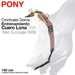 CINCHUELO DOMA ENTRENAMIENTO CUERO LONA PONY -
