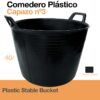 COMEDERO PLÁSTICO CAPAZO Nº3  40 litros NEGRO -