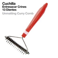 CUCHILLA ENTRESACAR CRINES 13-DIENTES 836 ROJO -