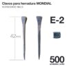 CLAVOS PARA HERRADURA MONDIAL E-2 500uds -