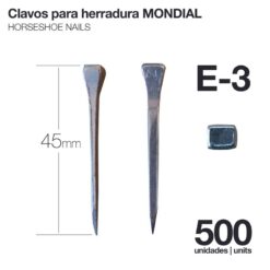 CLAVOS PARA HERRADURA MONDIAL E-3 500uds -