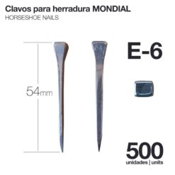 CLAVOS PARA HERRADURA MONDIAL E-6 500uds -