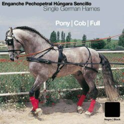 ENGANCHE PECHOPETRAL HÚNGARA SENCILLO NEGRO - Color: Negro