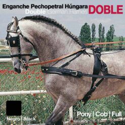 ENGANCHE PECHOPETRAL HÚNGARA. DOBLE NEGRO - Color: Negro