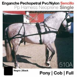 ENGANCHE PECHOPETRAL PVC/NYLON SENCILLO 510A - Color: Negro