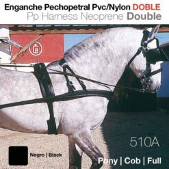 ENGANCHE PECHOPETRAL PVC/NYLON DOBLE 510AD - Color: Negro