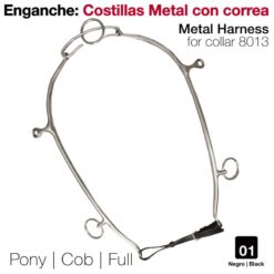 ENGANCHE COSTILLAS METAL CON CORREA NEGRO - Color: Negro