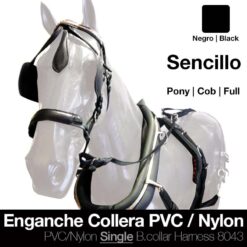 ENGANCHE COLLERA PVC/NYLON SENCILLO NEGRO - Color: Negro