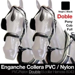 ENGANCHE COLLERA PVC/NYLON DOBLE NEGRO - Color: Negro