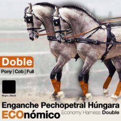 ENGANCHE PECHOPETRAL HÚNGARA DOBLE ECONÓMICO - Color: Negro
