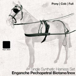 ENGANCHE PECHOPETRAL BIOTANE/INOX SENCILLO - Color: Negro