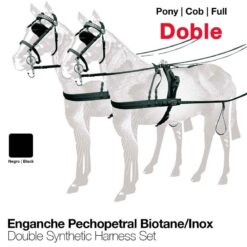ENGANCHE PECHOPETRAL BIOTANE/INOX DOBLE - Color: Negro