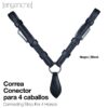 ENGANCHE CORREA CONECTOR PARA 4 CABALLOS NEGRO -