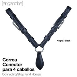ENGANCHE CORREA CONECTOR PARA 4 CABALLOS NEGRO -