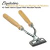 ESQUILADORA MANUAL 40 PÚAS MANGO MADERA -