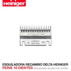 ESQUILADORA RECAMBIO DELTA HEINIGER  PEINE 18 DIENTES -