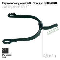 ESPUELA VAQUERA GALLO TORCIDO CONTACTO PAVONADO -