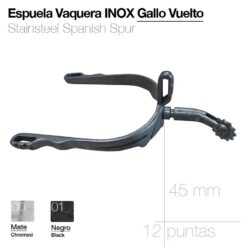 ESPUELA VAQUERA INOX GALLO VUELTO - Variación: Oiled