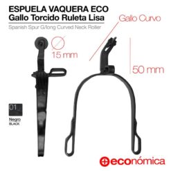 ESPUELA VAQUERA ECO. GALLO TORCIDO RULETA LISA -