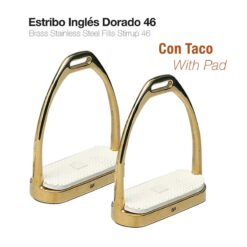 ESTRIBO INGLÉS INOXIDABLE DORADO 22108B-46 -