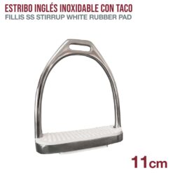 ESTRIBO INGLÉS INOX CON TACO A01-13K 11cm -