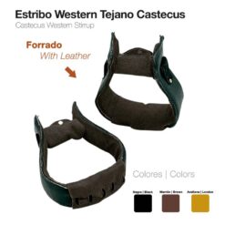 ESTRIBO WESTERN TEJANO CASTECUS FORRADO - Color: Marrón