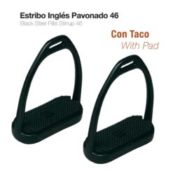 ESTRIBO INGLÉS PAVONADO CON TACO 221082SI-46 NEGRO -