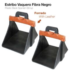 ESTRIBO VAQUERO FIBRA FORRADO NEGRO -