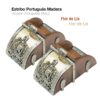 ESTRIBO PORTUGUÉS MADERA FLOR DE LIS -