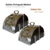 ESTRIBO PORTUGUÉS MADERA CABEZA TORO -