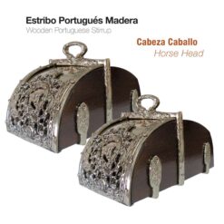 ESTRIBO PORTUGUÉS MADERA CABEZA CABALLO -