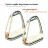 ESTRIBO INGLÉS SEGURIDAD INOX CON GOMA 221018 10cm -