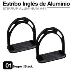 ESTRIBO INGLÉS ALUMINIO ZALDI NEGRO -