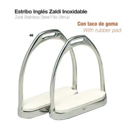 ESTRIBO INGLÉS ZALDI INOXIDABLE CON TACO 22108 - Número: 46