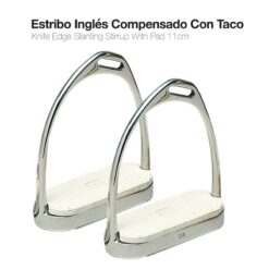 ESTRIBO INGLÉS  INOX COMPENSADO CON TACO 22117 11cm -