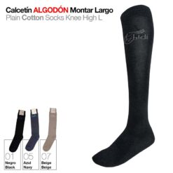 CALCETÍN ALGODÓN MONTAR LARGO - Color: Beige